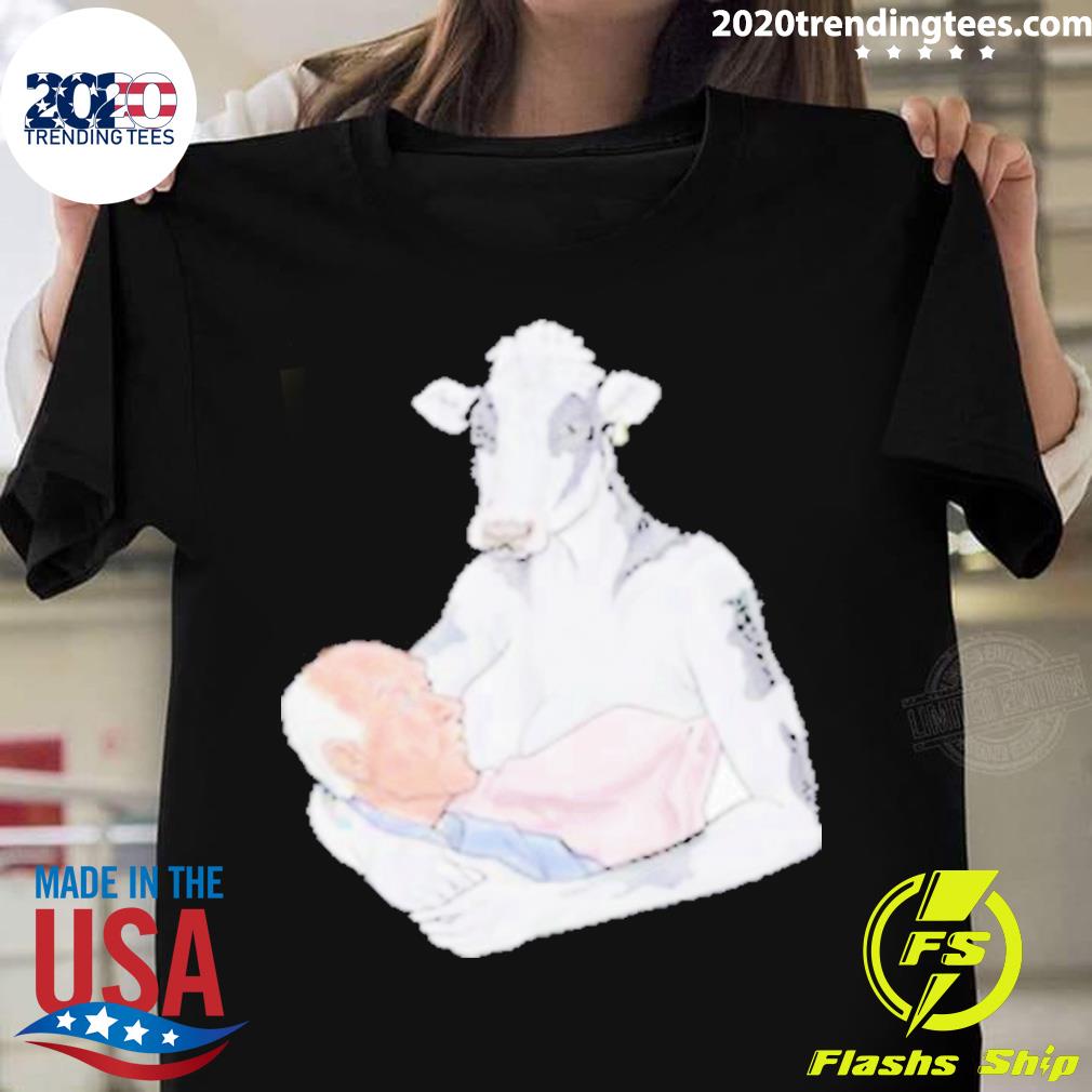 Official peta Drinking Cow’s Milk T-shirt