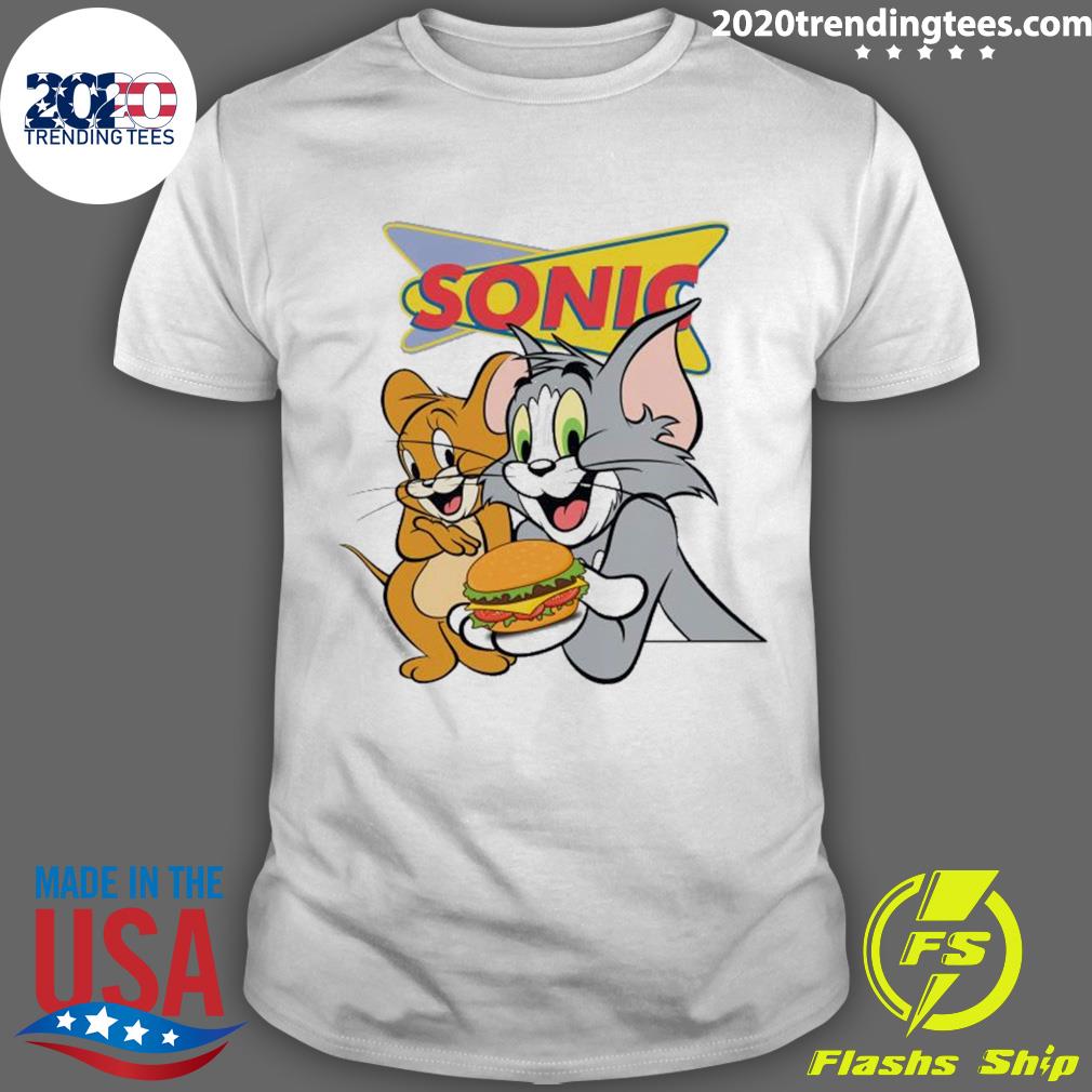 Official tom And Jerry Sonic America’s Drive In T-shirt