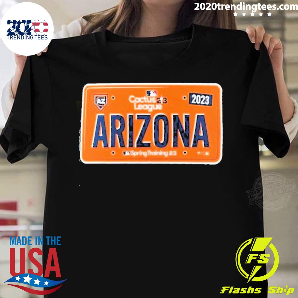 Official 2023 Mlb Spring Training Arizona License Plate T-shirt