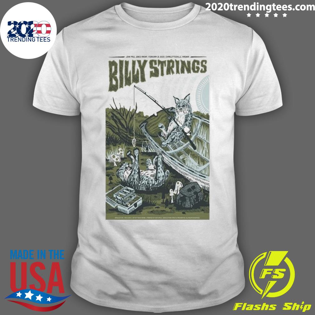 Official billy Strings Feb 22 2023 John Paul Jones Arena Charlottesville Va T-shirt