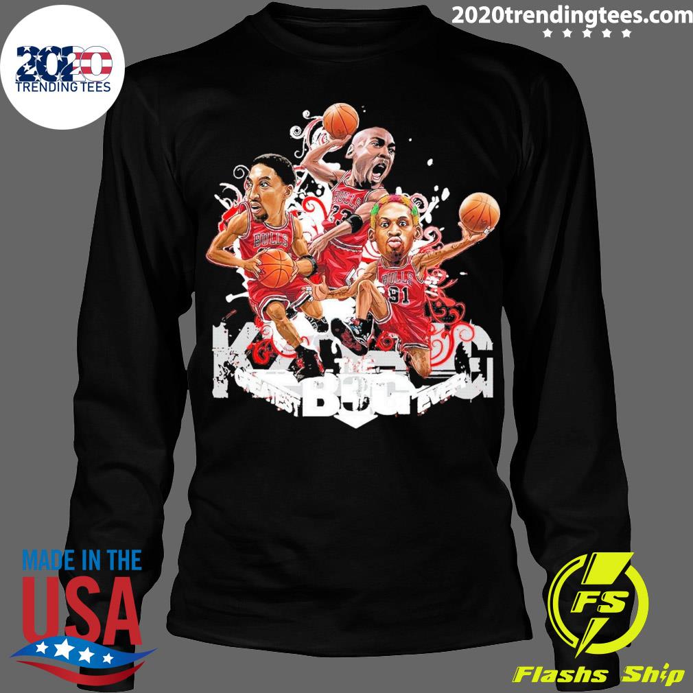 Official chicago Bulls 90s Jordan Pippen And Rodman Cartoon T