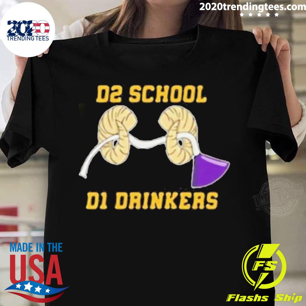 Official d2 School Vintage D1 Drinkers 2023 T-shirt