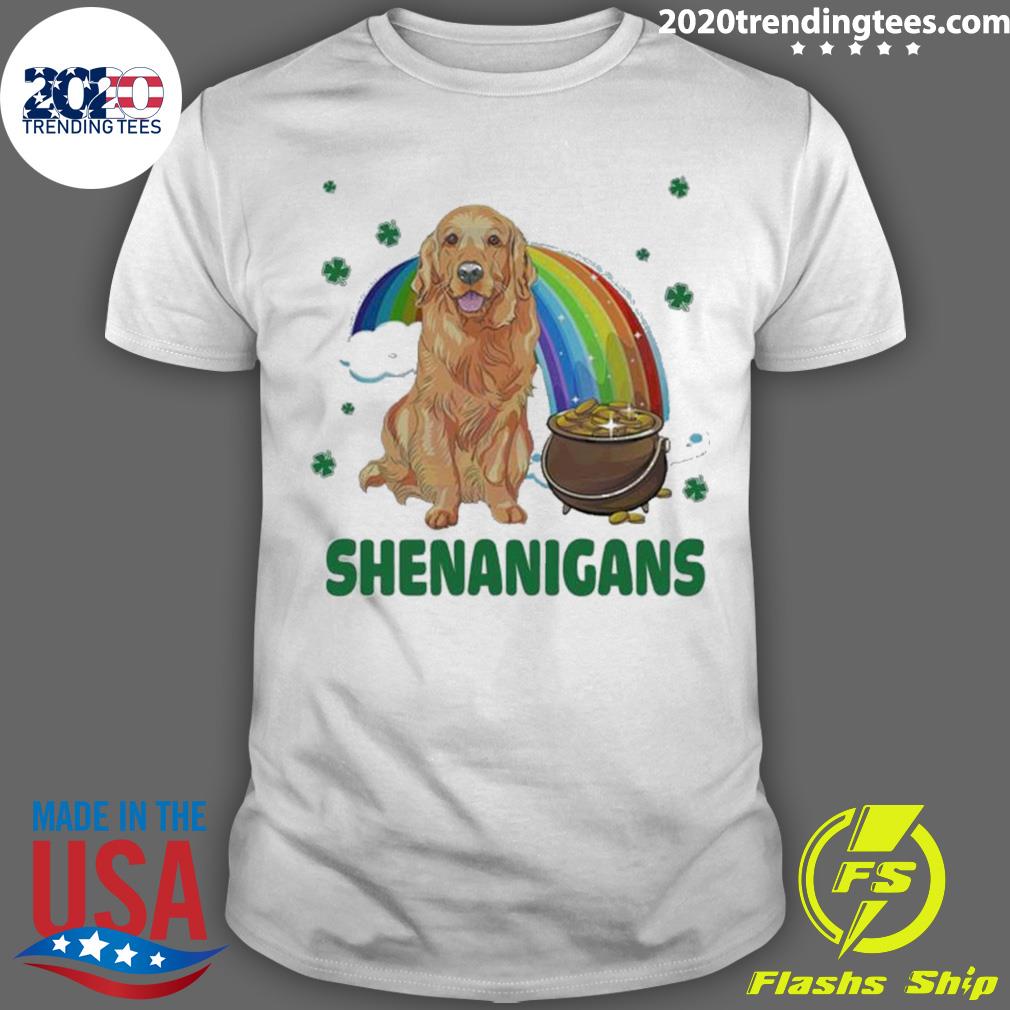 Official funny St Patricks Day Full Of Shenanigans T-shirt