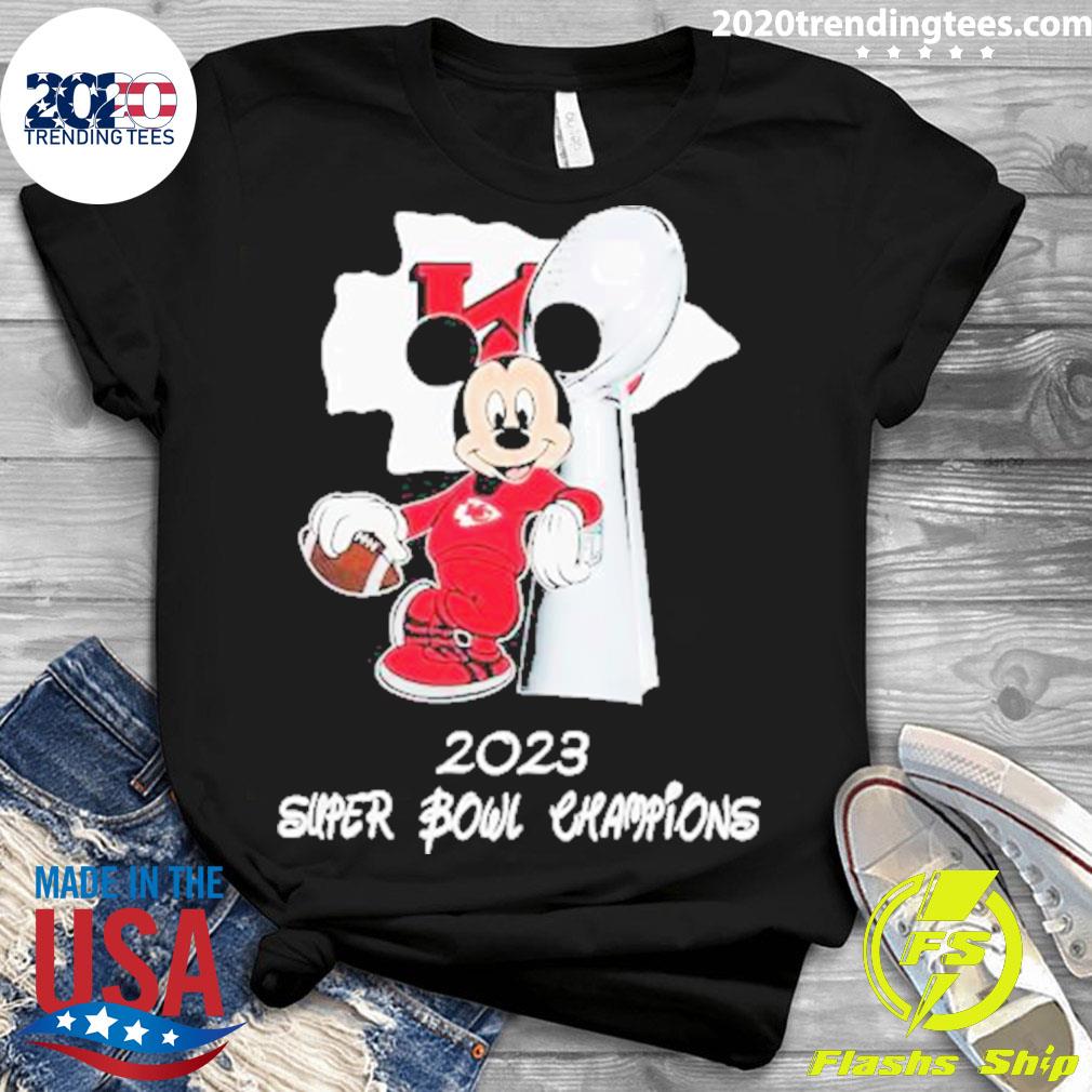 Mickey Mouse Hiphop x Kansas City Chiefs Champions Super Bowl LVII 2023  Unisex T-Shirt - REVER LAVIE