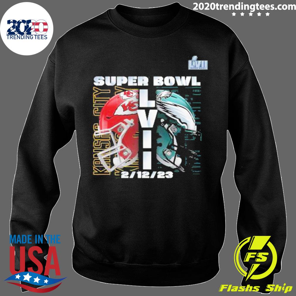 Kansas City Chiefs Vs Philadelphia Eagles Super Bowl 57 LVII Matchup Helmet  Shirt - Peanutstee