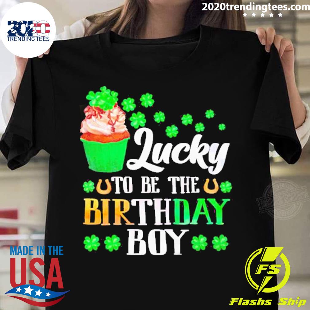 Official lucky To Be The Birthday Boy St Patricks Day Shamrock Birthday T-shirt