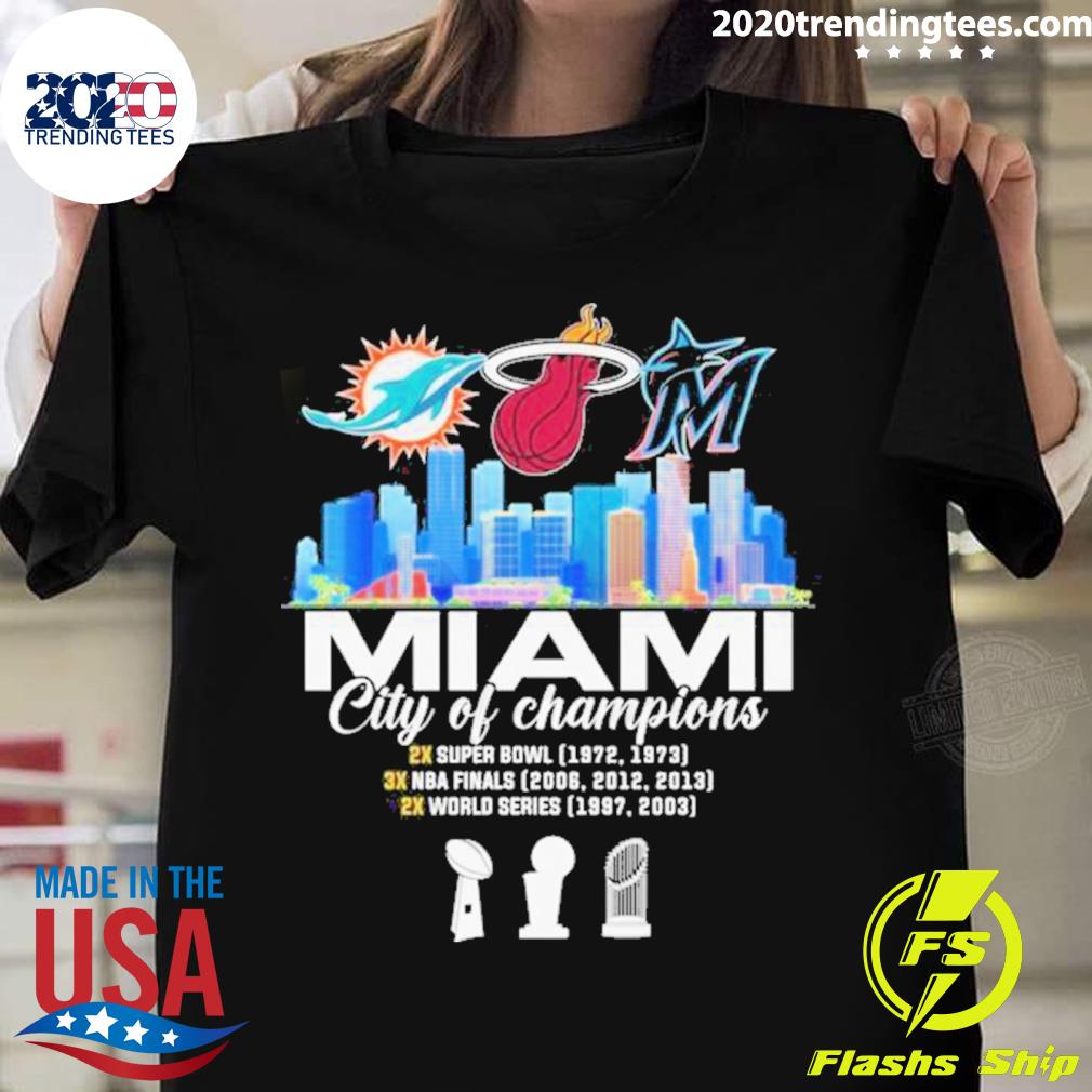 Official miami City Of Champion Skylines Sports 2023 T-shirt