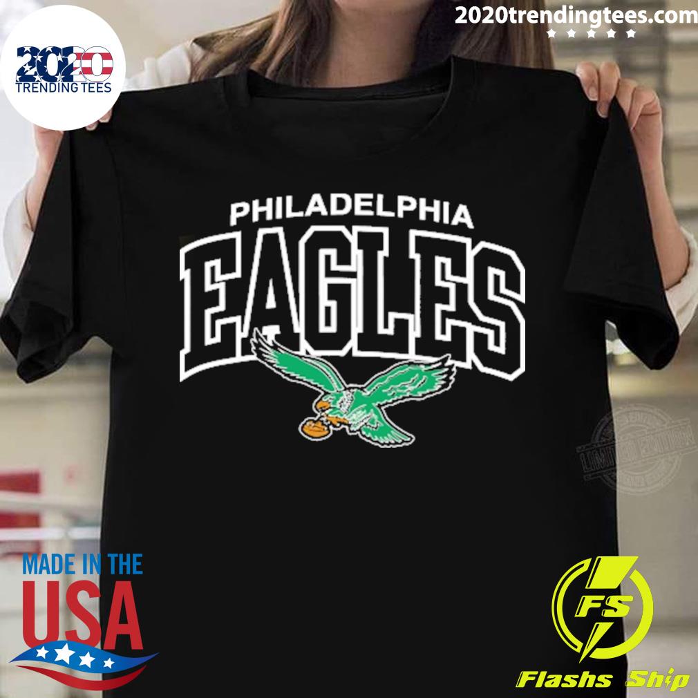 Official Philadelphia eagles mitchell & ness kelly green logo arch shirt,  hoodie, sweater, long sleeve and tank top