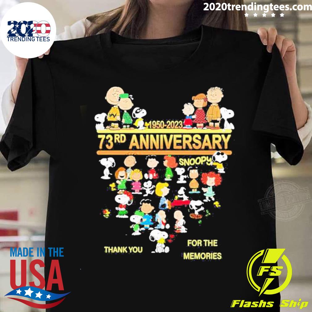 Official snoopy 73rd Anniversary 1950-2023 Peanuts T-shirt