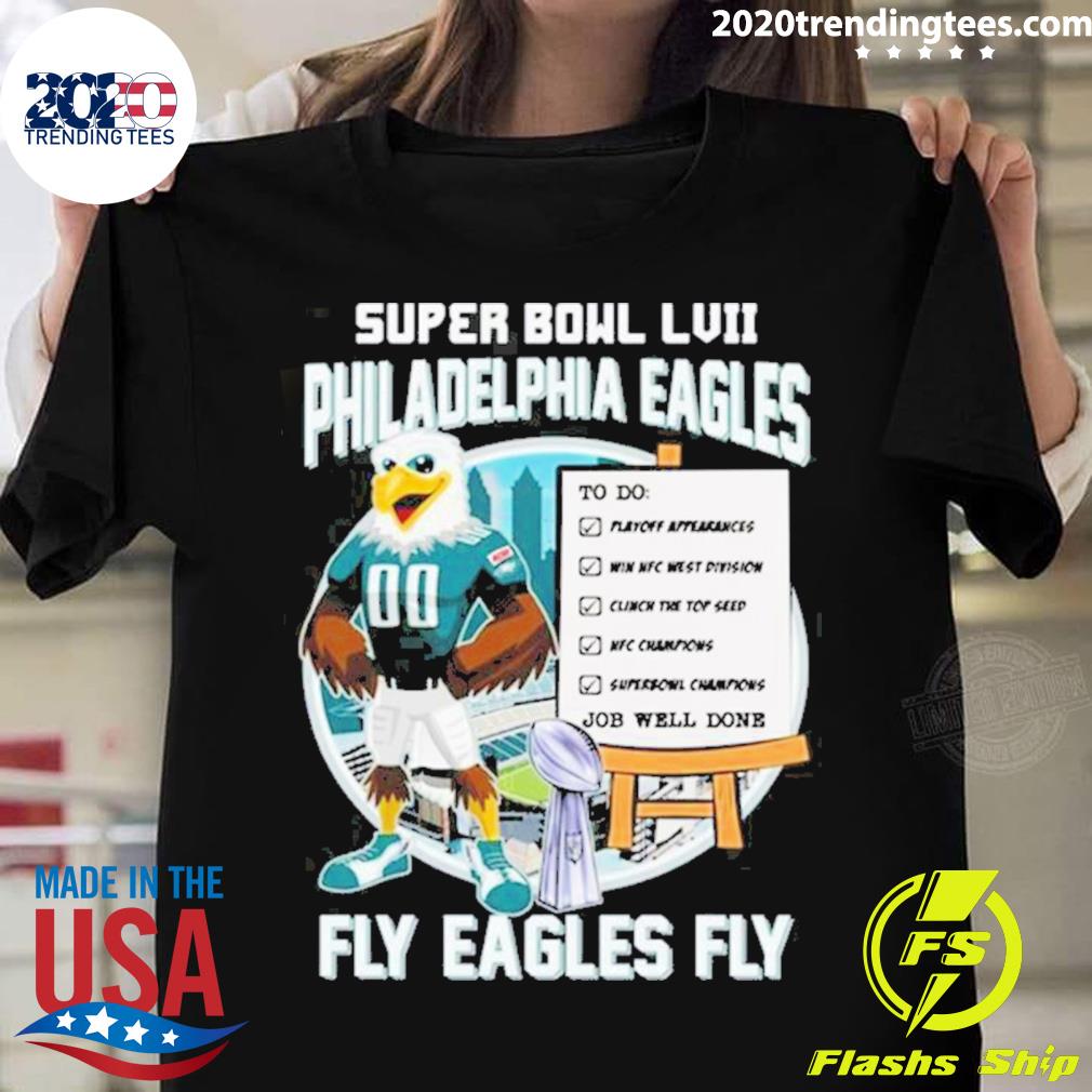 Philadelphia eagles fly eagles fly to super bowl lvii 2023 nfc champs go  birds shirt, hoodie, sweater, long sleeve and tank top
