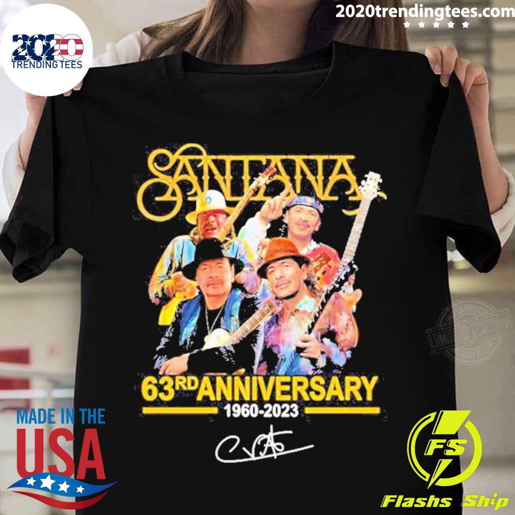 Official thank You For The Memories Santana 63rd Anniversary 1960-2023 T-shirt