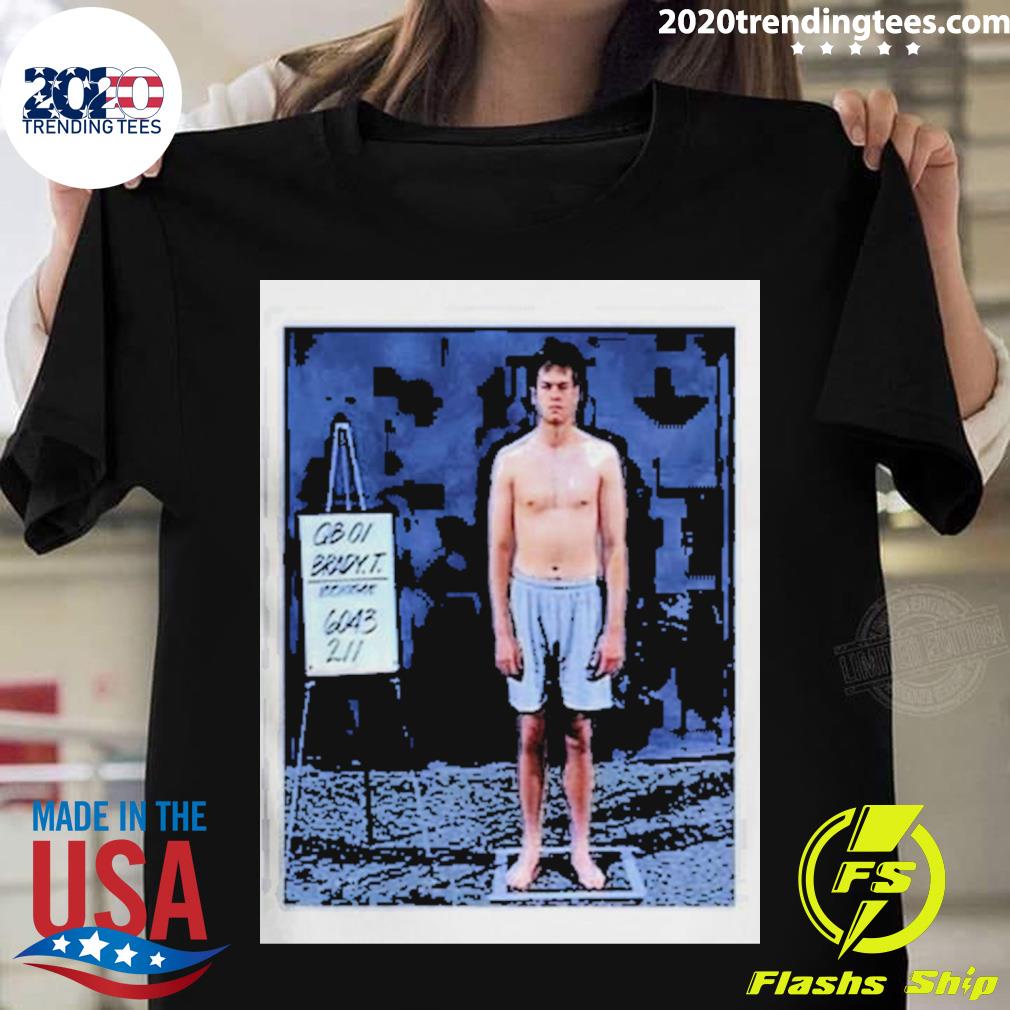 Tom Brady Combine Photo Tee Retro Football Draft Funny T Shirt 