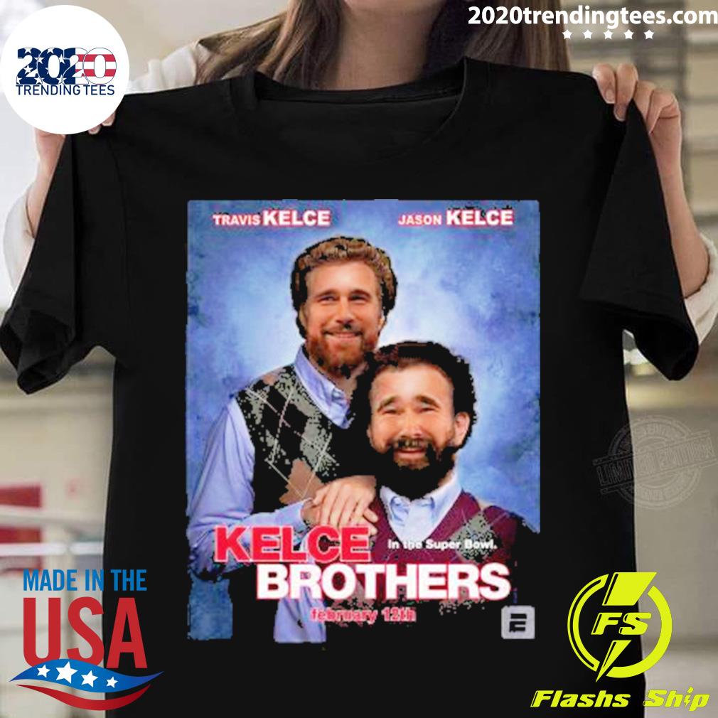 Step Brothers Kelce Brothers Travis and Jason Kelce Super Bowl Shirt -  Teespix - Store Fashion LLC