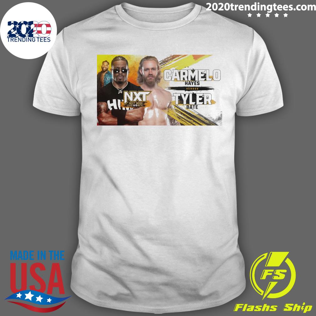 Official wwe Nxt Carmelo Hayes Versus Tyler Bate T-shirt