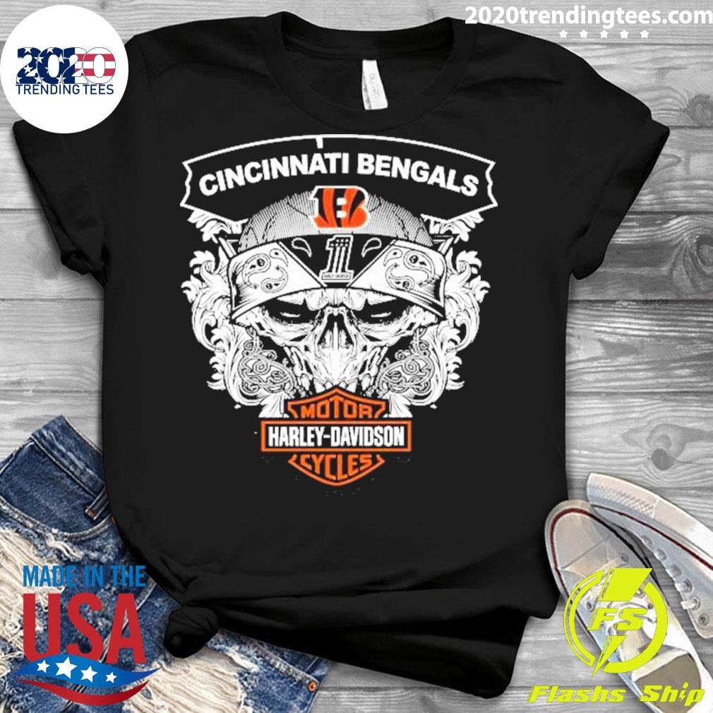 Official Skull Cincinnati Bengals Nfl Football Motor Harley