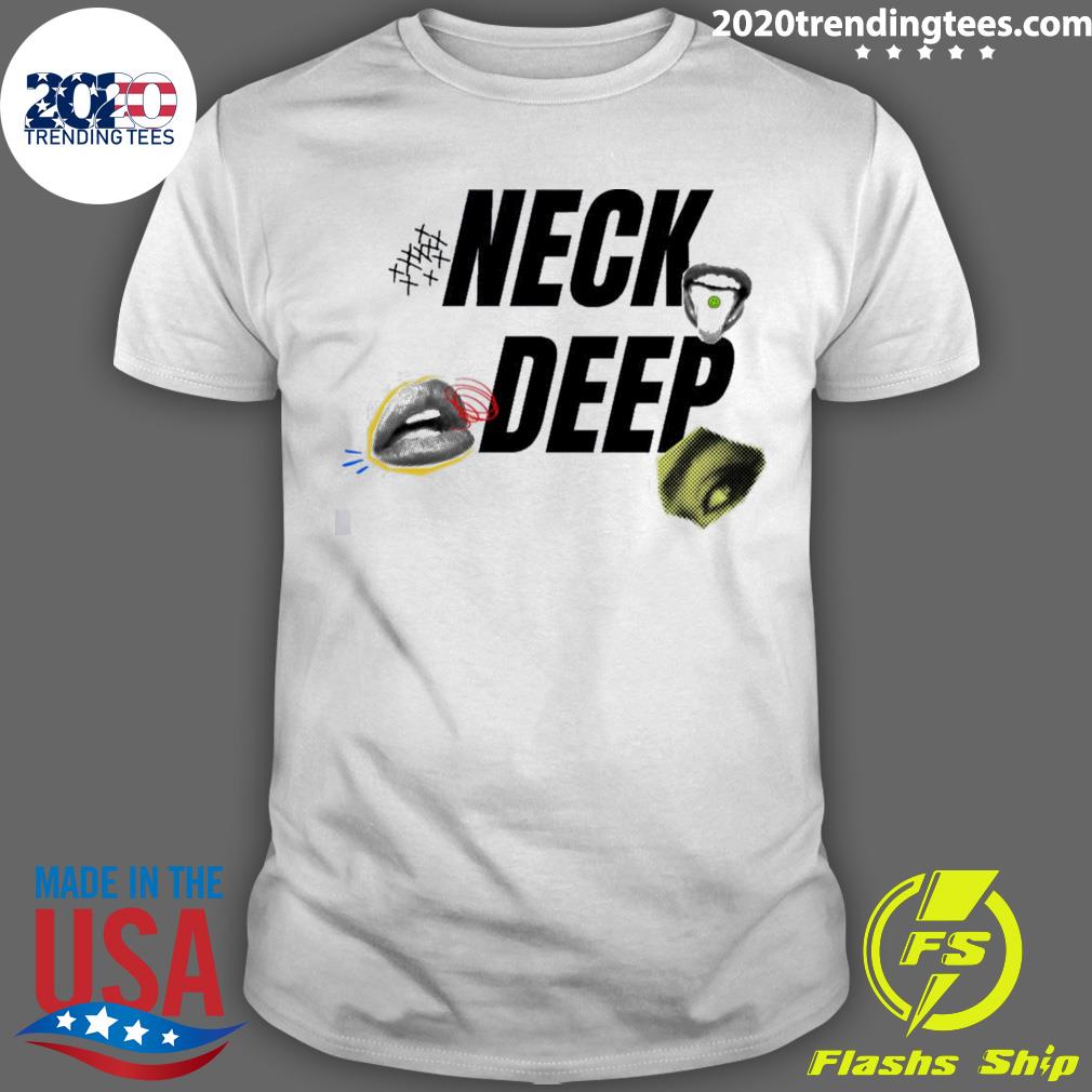 Nice lips Eye Neck Deep Band T-shirt