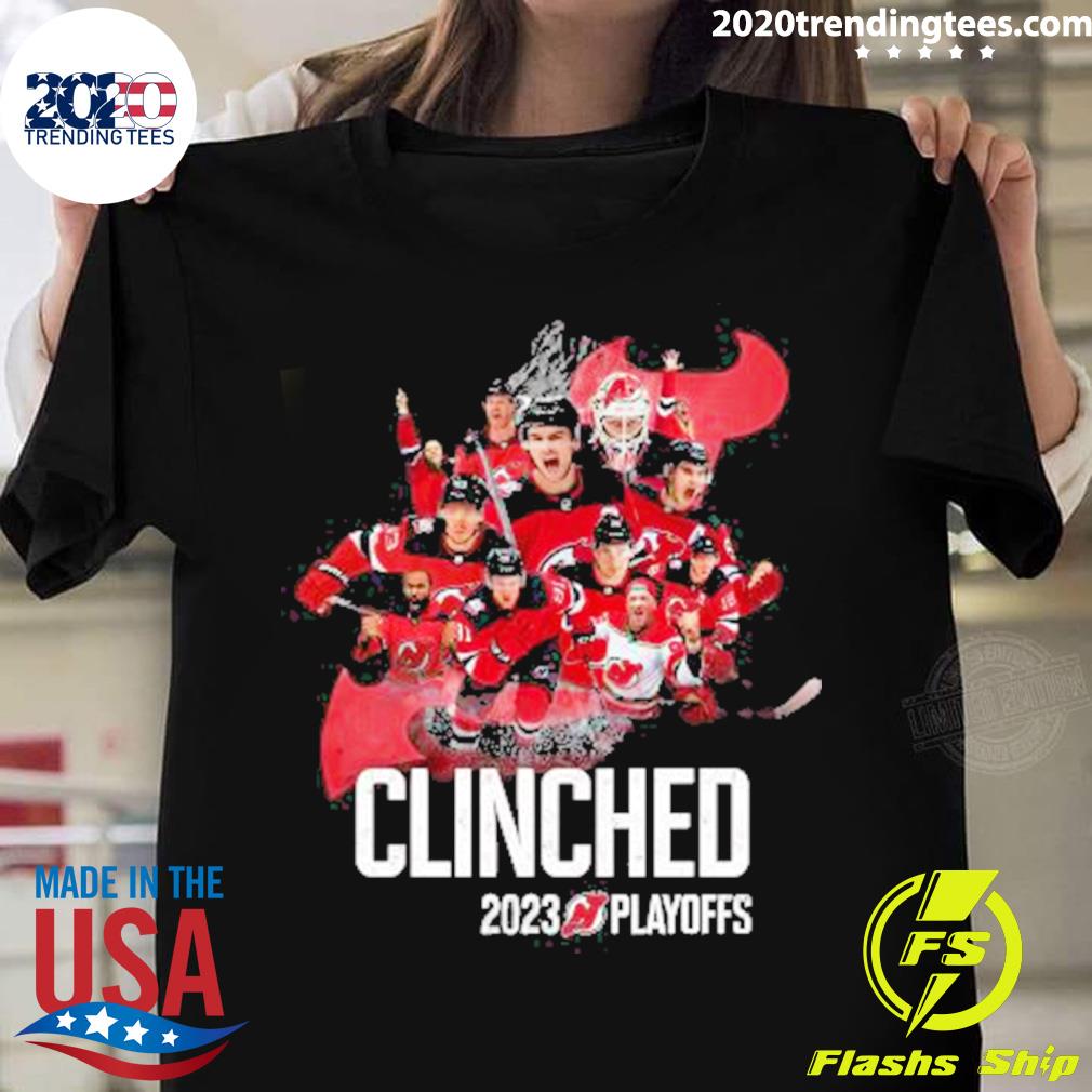 Nice new Jersey Devils Champions Clinched 2023 Playoffs T-shirt