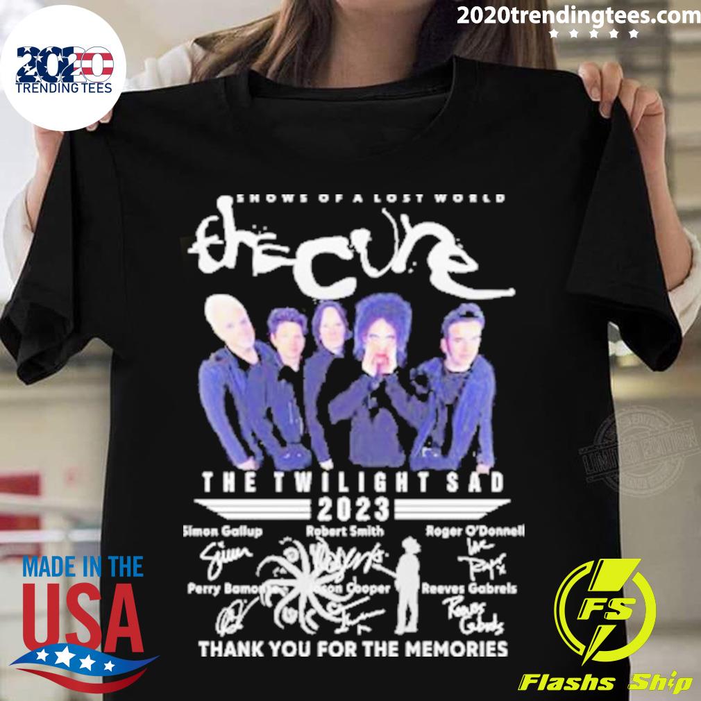 Nice the Cure 2023 Shows Of A Lost World The Twilight Sad Thank You For The Memories Signatures T-shirt