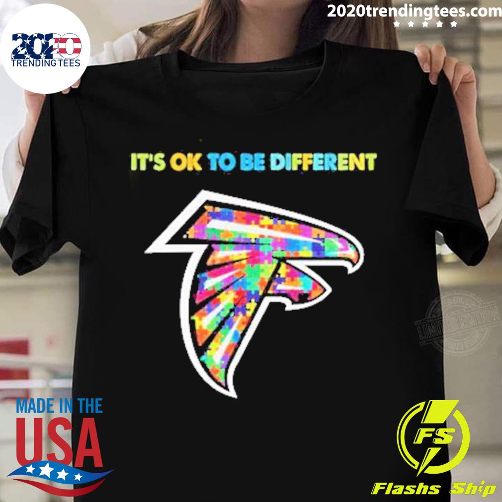 Official atlanta Falcons Autism It’s Ok To Be Different 2023 T-shirt