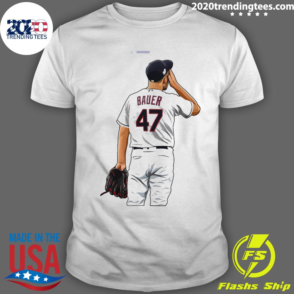 Official back Trevor Bauer Baseball T-shirt