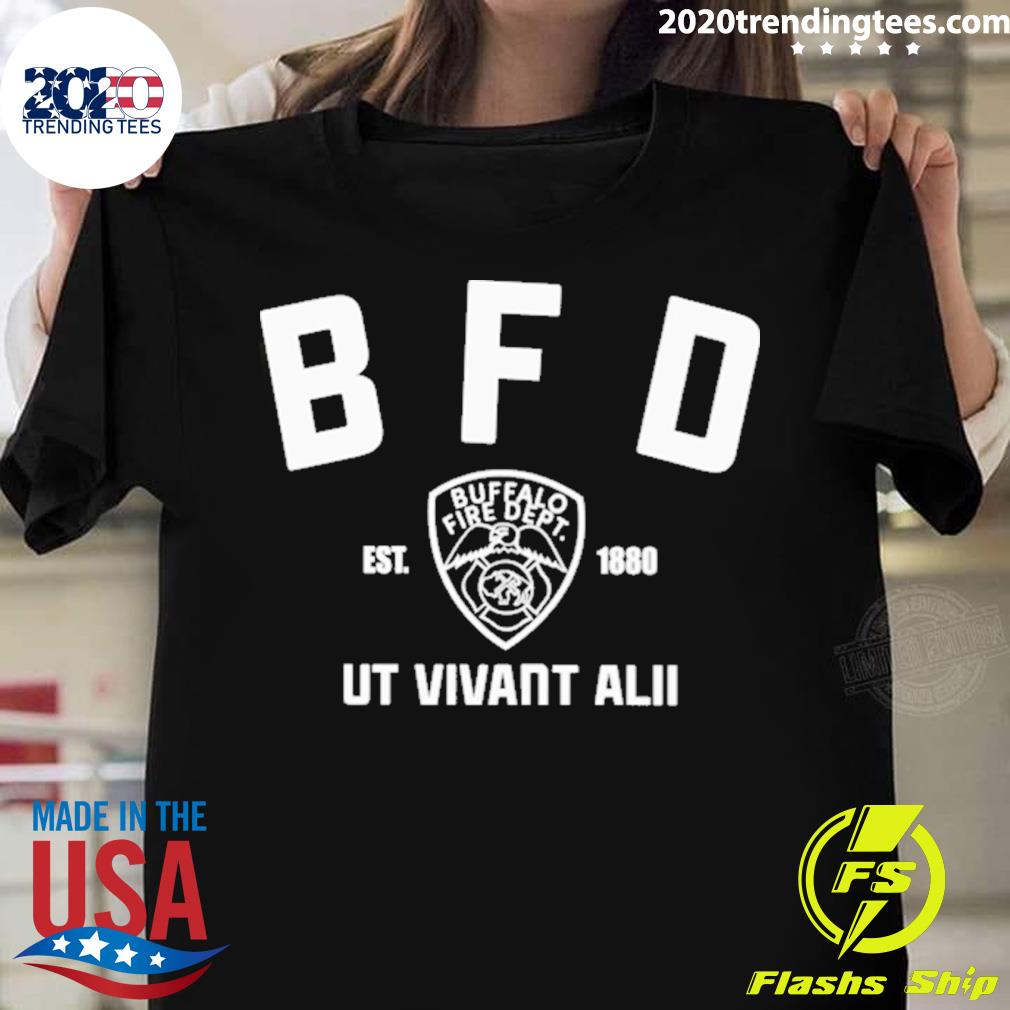 Official bfd Buffalo Fire Dept Ut Vivant Alii Est 1880 T-shirt