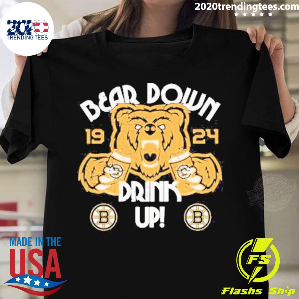 Official boston Bruins Bear Down Drink Up 1924 T-shirt