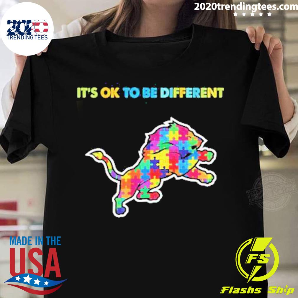 Official detroit Lions Autism It’s Ok To Be Different 2023 T-shirt