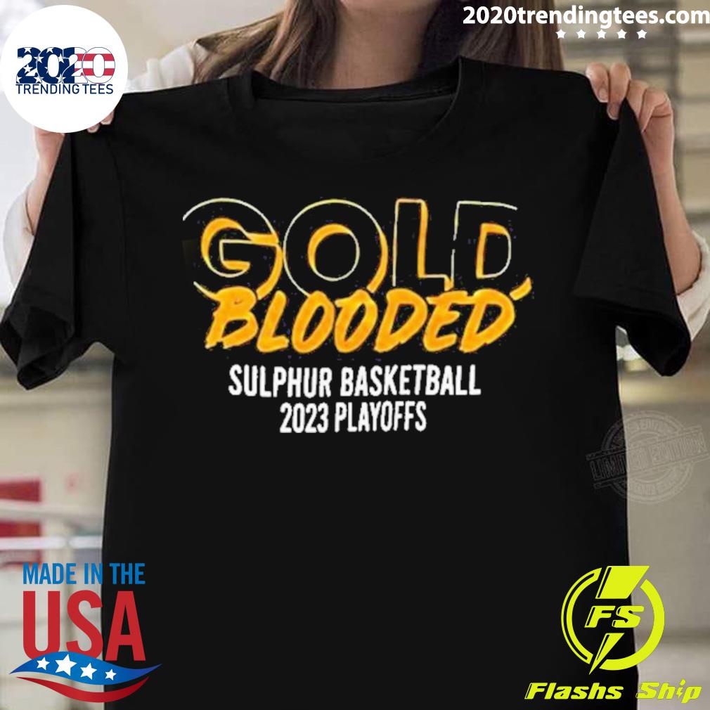 Official gold Blooded Sulphur Basketball 2023 Playoff T-shirt