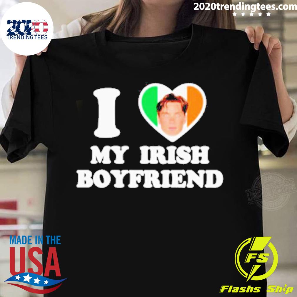 Official i Heart My Irish Boyfriend Cillian Murphy T-shirt