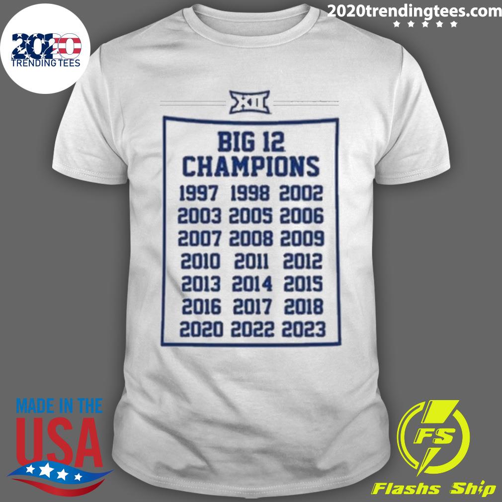 Official kansas Jayhawks Big 12 Champions 1997-2023 T-shirt
