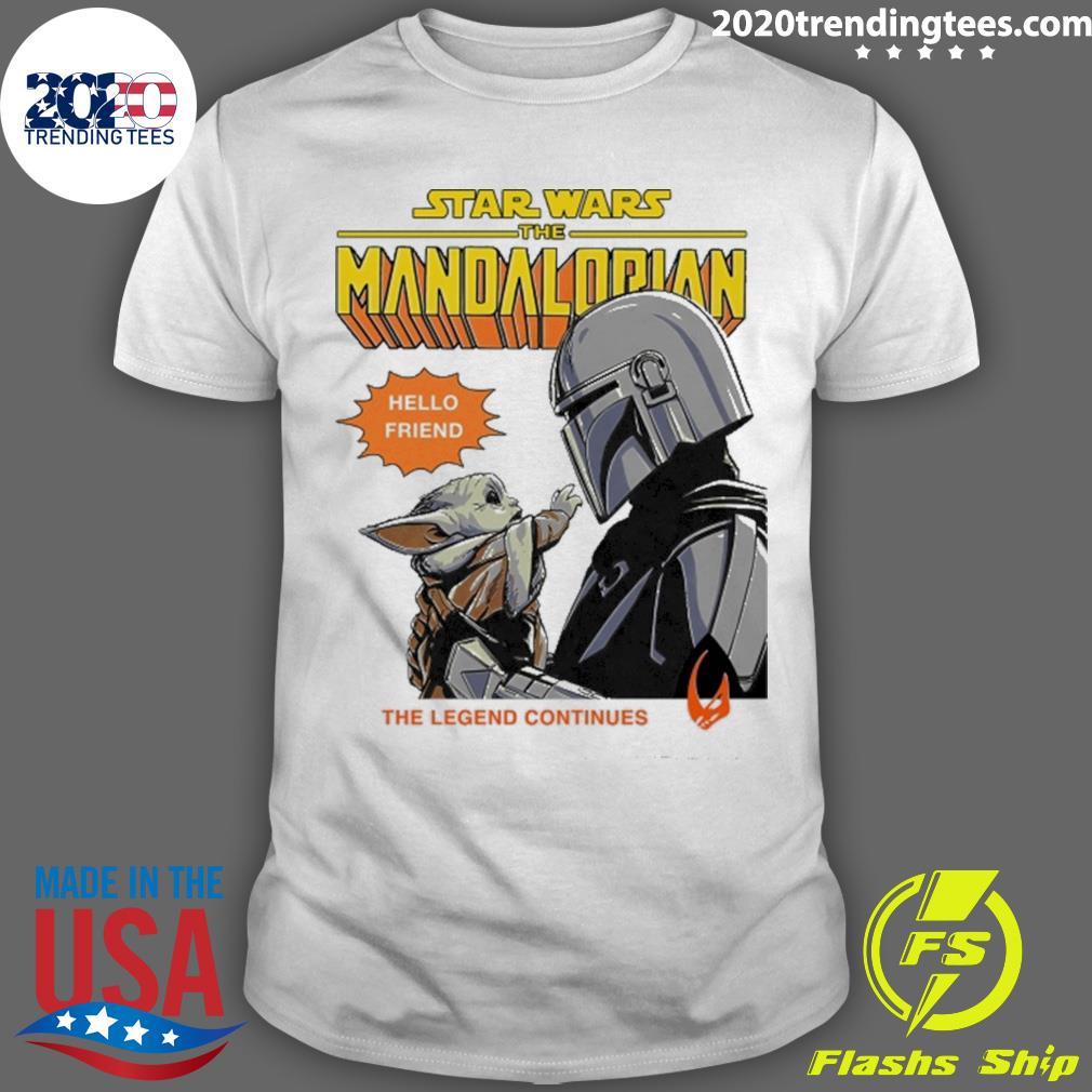 Official kenzianidiot The Mandalorian Hello Friend T-shirt