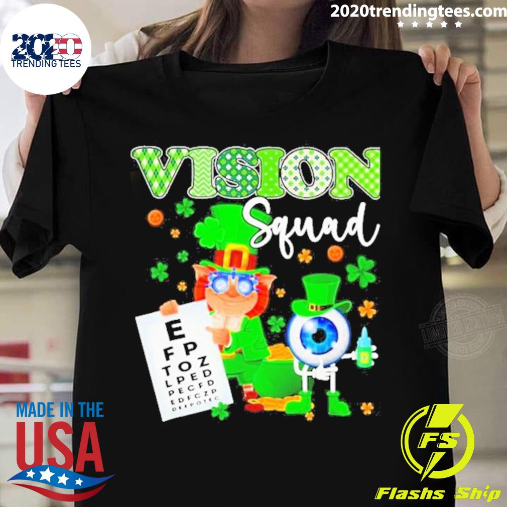 Official leprechaun Optometrist Vision Squad St Patrick’s Day T-shirt