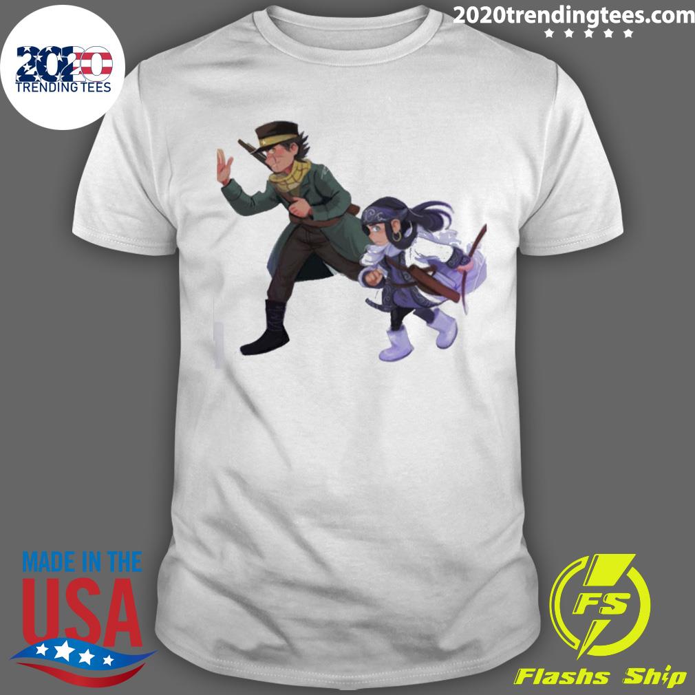 Official let’s Go Sugimoto The Immortal Asirpa Golden Kamuy T-shirt