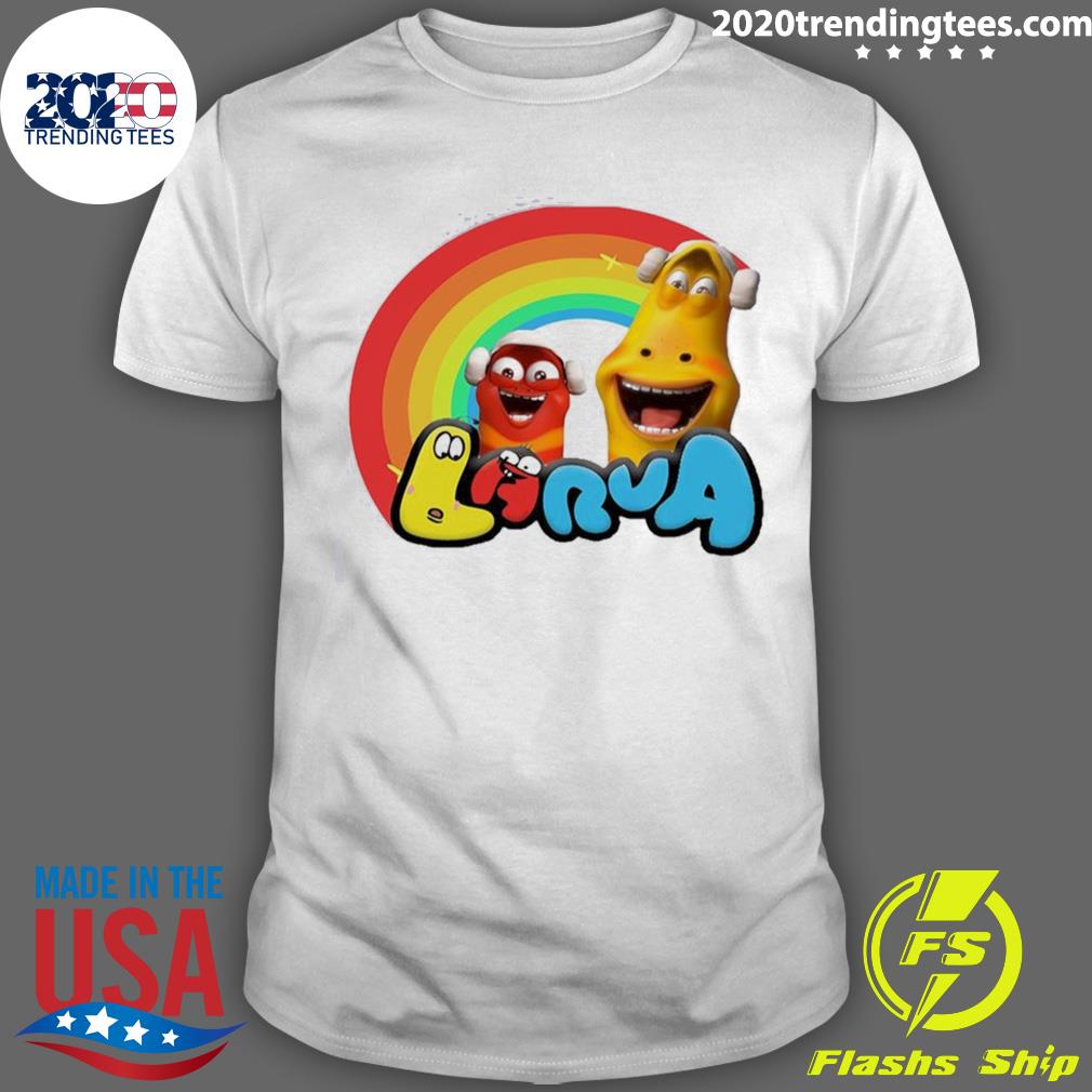 Official rainbow Larva Tuba Cartoon T-shirt