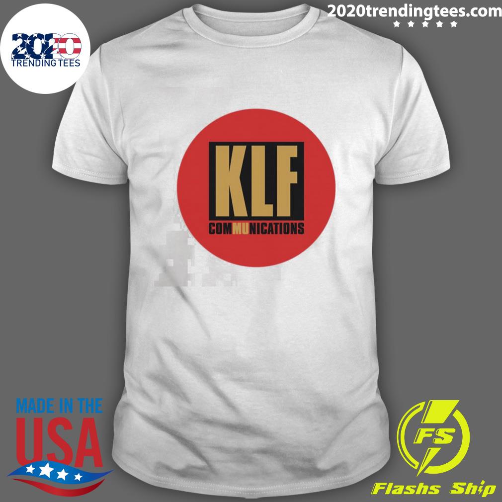 Official red Klf Communications Logo T-shirt