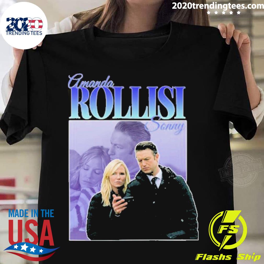 Official rollisi Amanda Rollins Sonny Carisi 90s Inspired Vintage Homage T-shirt