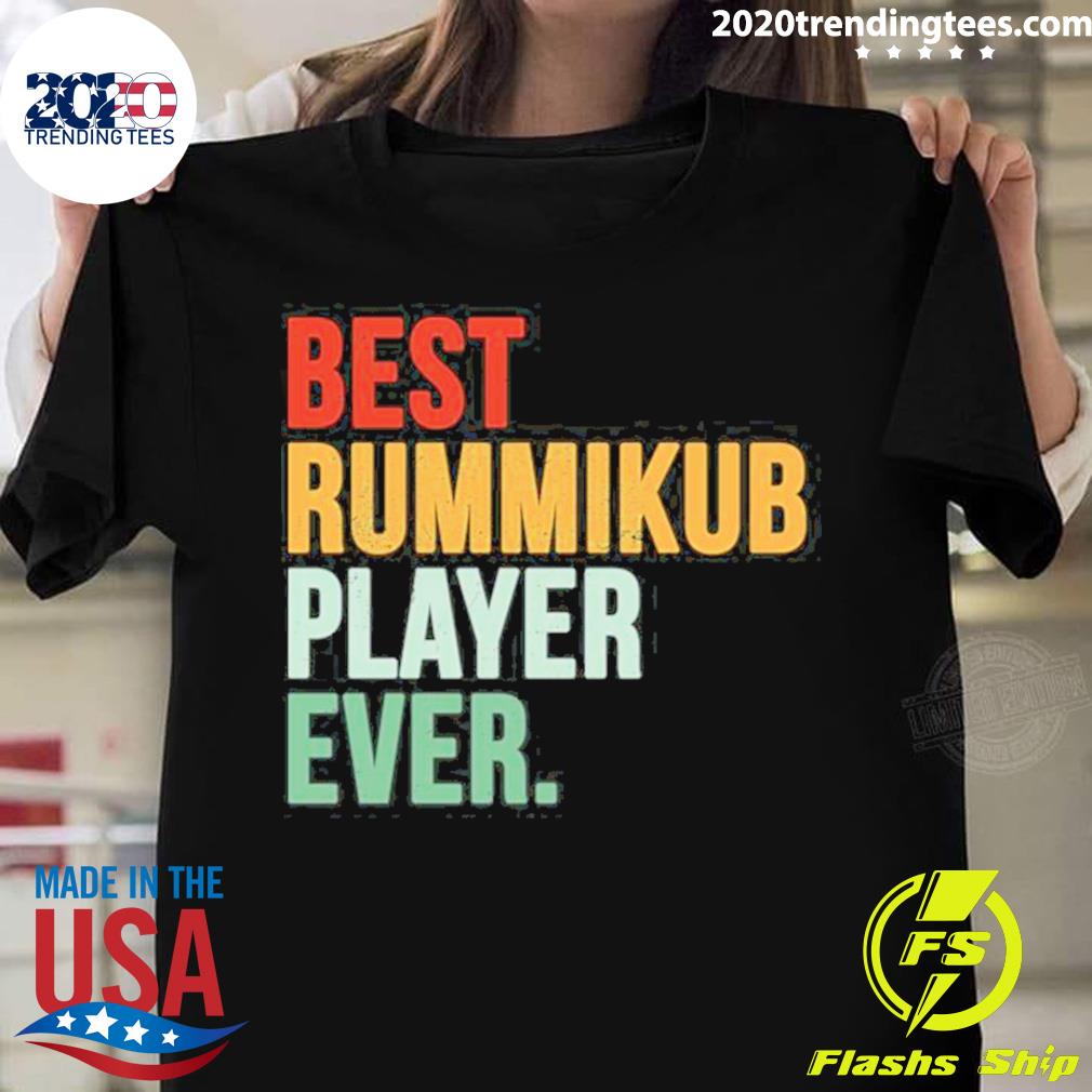 Official rummikub Player Ever Grunge Boardgame T-shirt