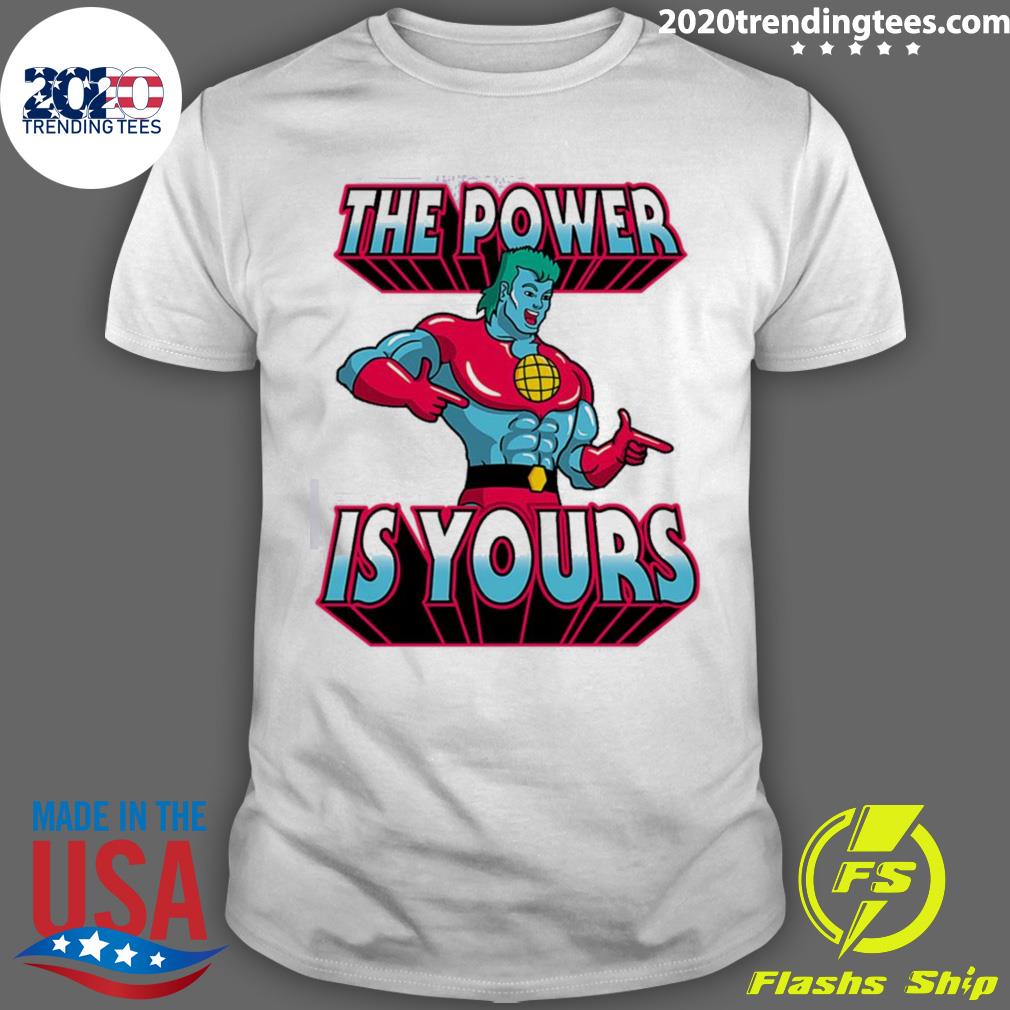 Official the Power Is Yours Captain Planet T-shirt