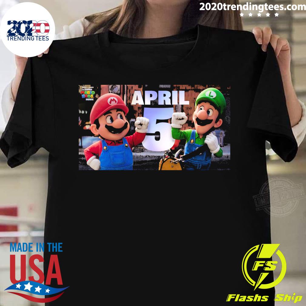 Official the Super Mario Bros Movie April 5 T-shirt