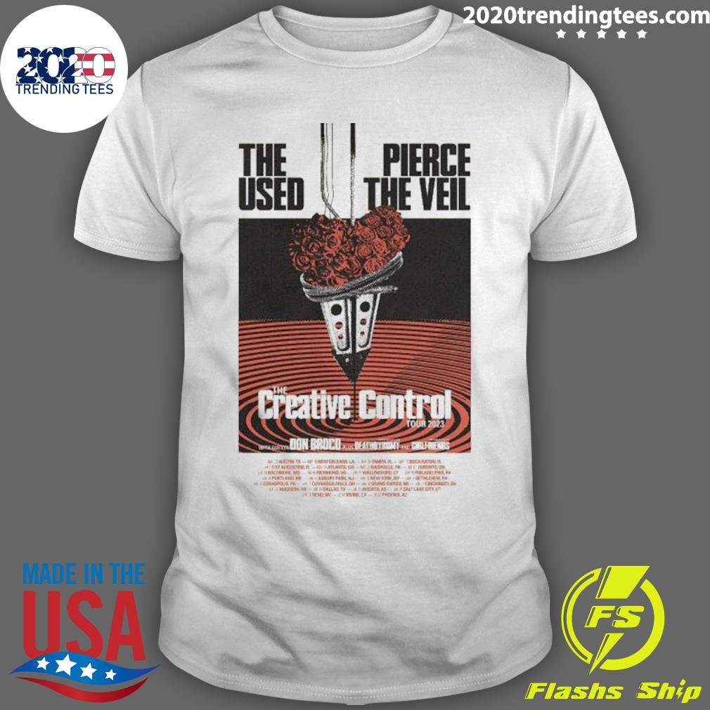Official trending The Used The Creative Control Tour 2023 With Pierce The Veil T-shirt