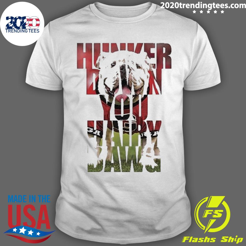 Official uga Hunker Down You Hairy Dawg T-shirt