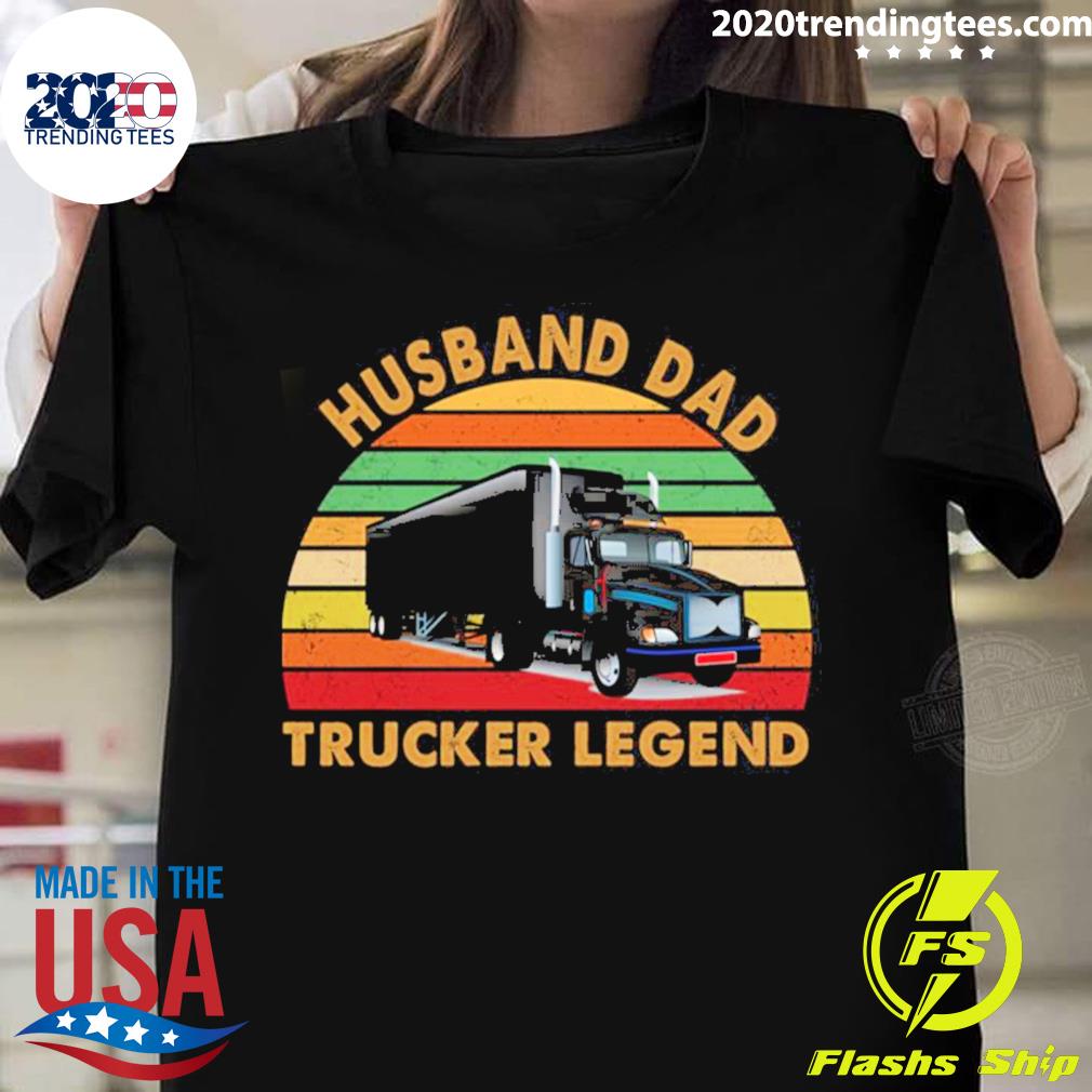 Official vintage Art Husband Dad Trucker Legend T-shirt