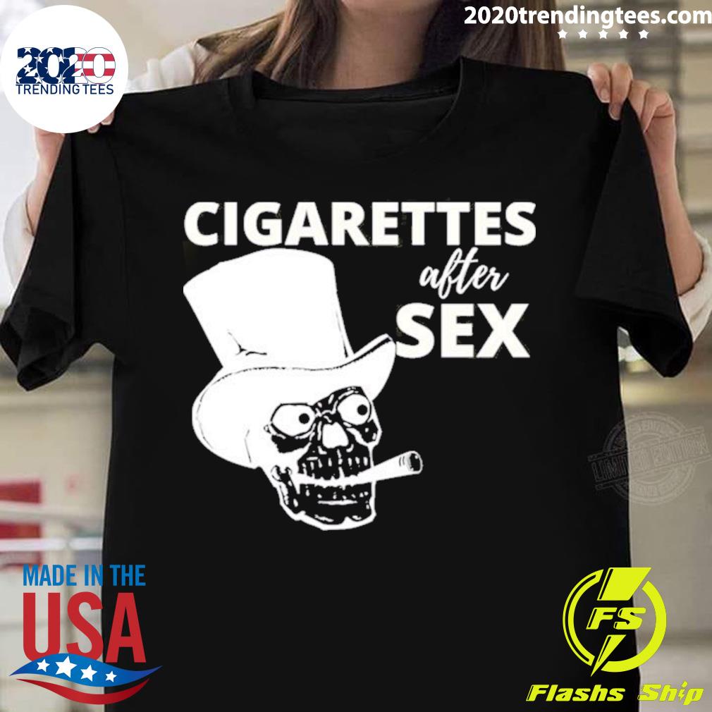 Official white Graphic Cigarettes After T-shirt
