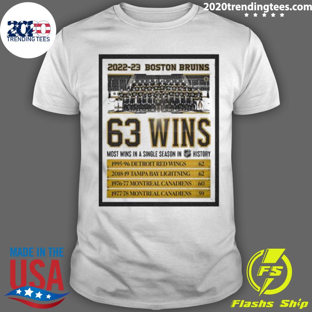 Official 2022 2023 Boston Bruins 63 Wins A New Single-season Standard T-shirt