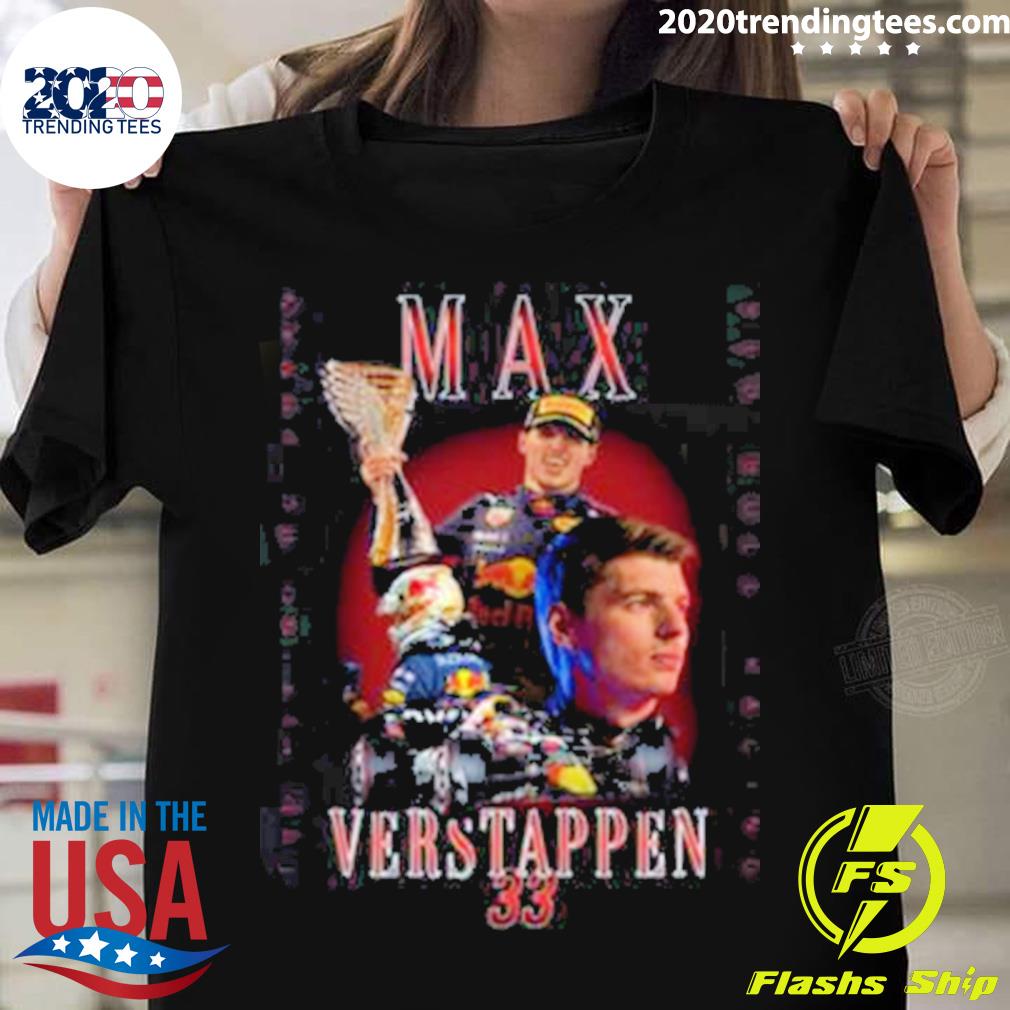 Official 2023 Max Verstappen T-shirt Formula One Racing Driver Championship T-shirt