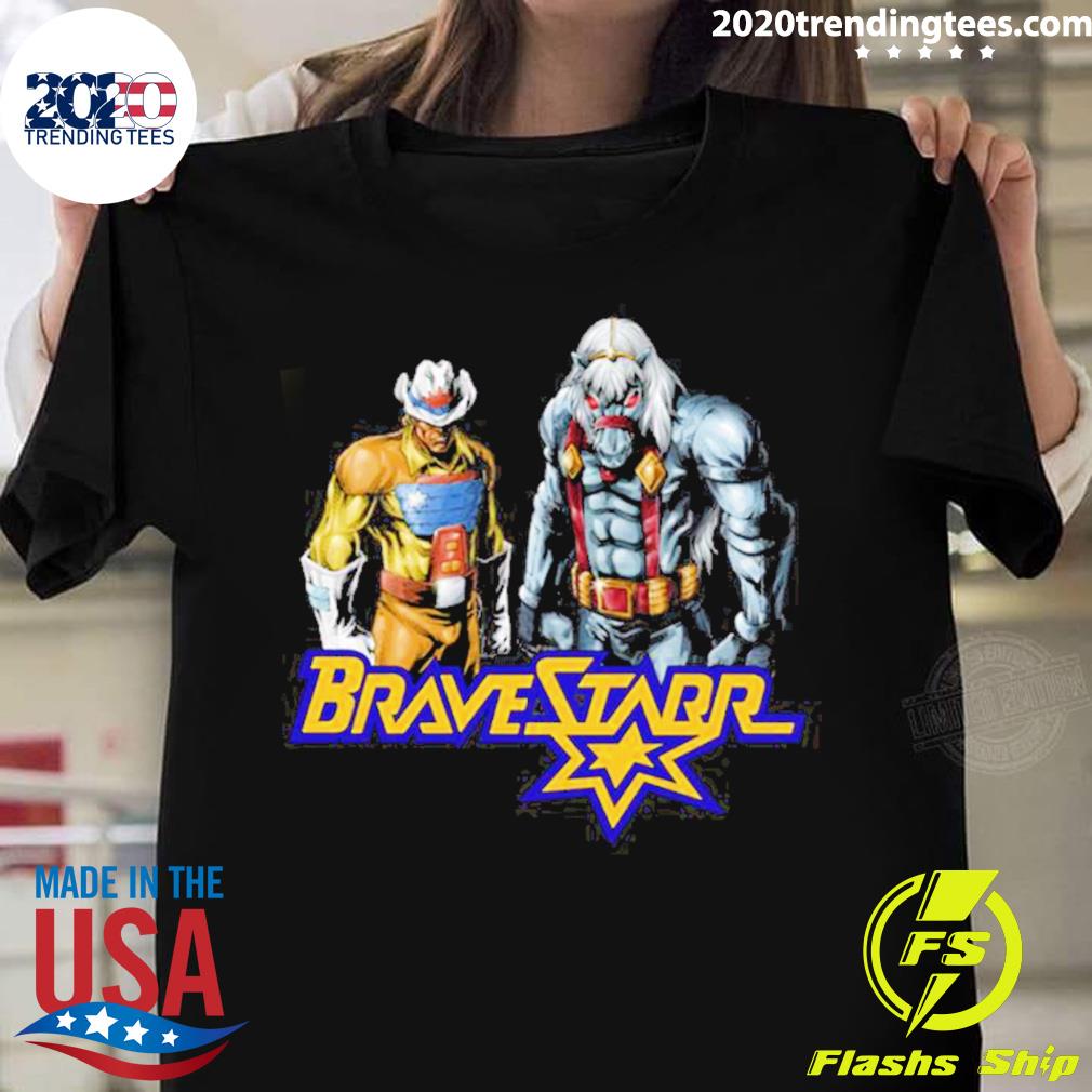 Official 90s Hero Cartoon Bravestarr T-shirt