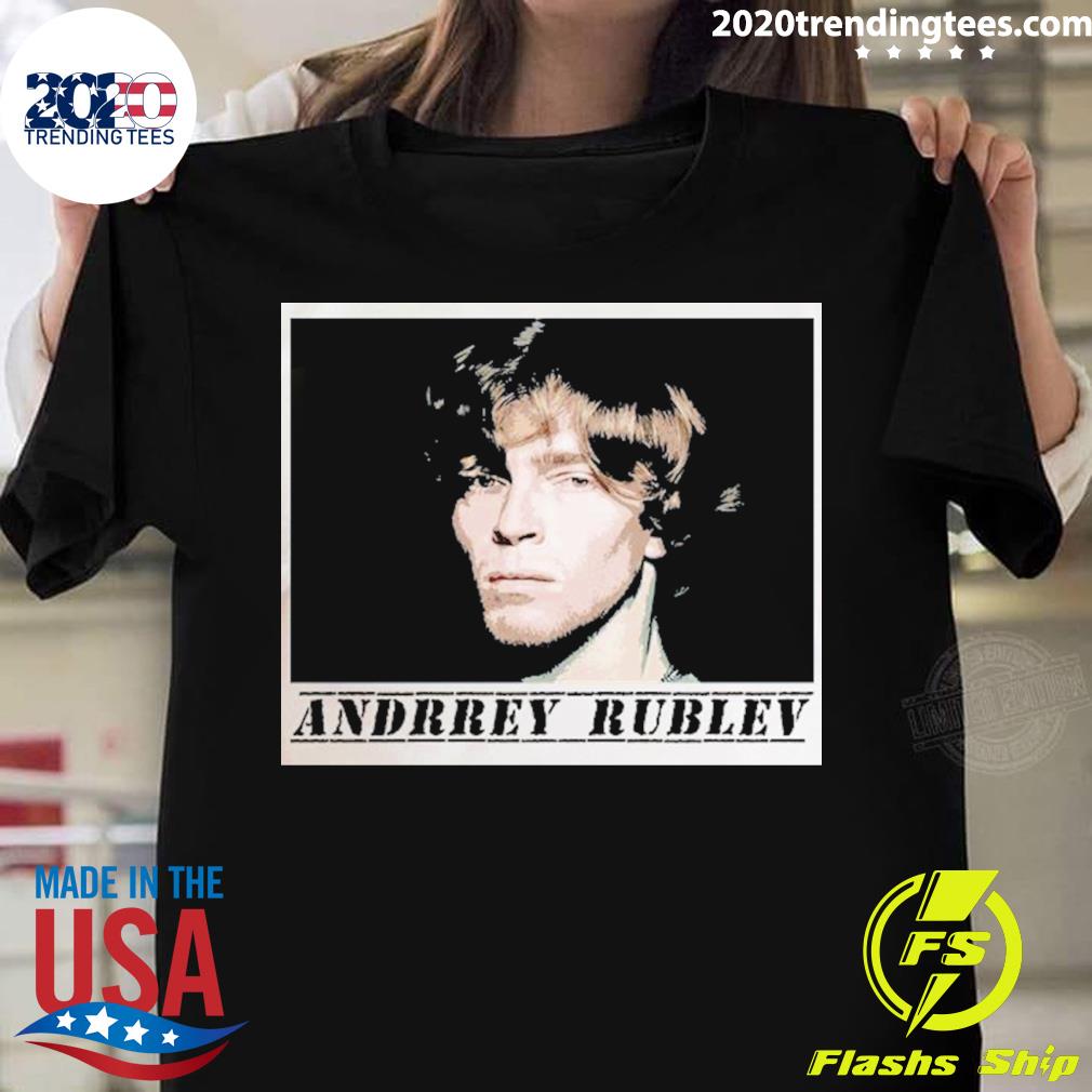 Official andrey Rublev Aesthetic Portrait Tennis T-shirt