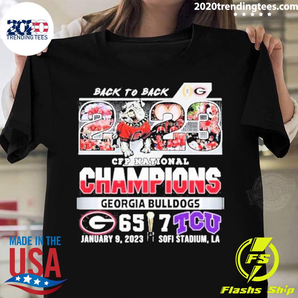 Official back To Back 2023 Cfp National Champions Georgia Bulldogs T-shirt