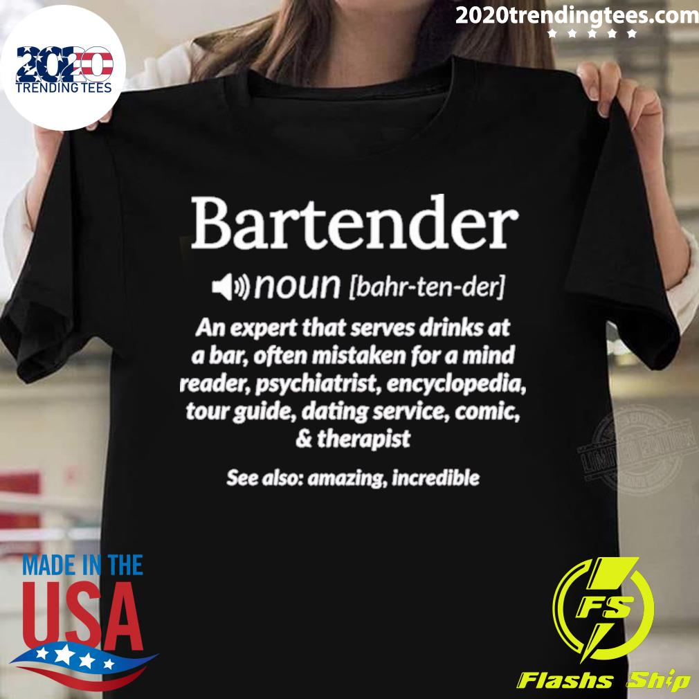 Official bartender Definition Mixologist T-shirt