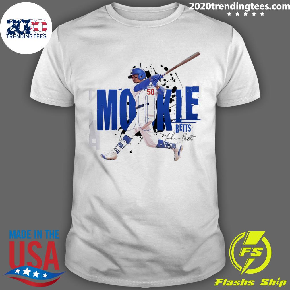 Official blue Art Mookie Beets Baseball T-shirt